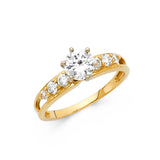 14KY CZ Engagement Ring (RG1290)