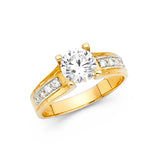 Gold Shining Promise Engagement Ring