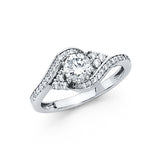 14KW CZ Engagement Ring (RG1362)