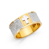 14K 2T CZ Lords Prayer (RG1733)