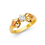 14K 2T CZ Engagement Ring (RG1749)