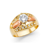 14K 2T CZ Engagement Ring (RG1751)
