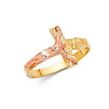 14K 2T Crucufix Ring (RG1816)