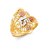 14K 3C 15 Years Ring (RG1917)