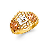 14K 3C 15 Years Ring (RG1934)