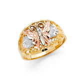 14K 3C Fancy Butterfly Ring (RG2053)