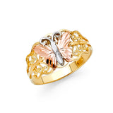 14K 3C Fancy Butterfly Ring (RG2055)