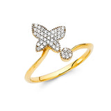 14K 2T CZ Fancy Ring (RG2137)
