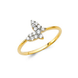 14K 2T CZ Fancy Ring (RG2145)