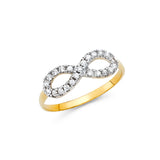 14K 2T CZ Fancy Ring (RG2178)