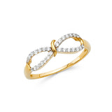 14K 2T CZ Fancy Ring (RG2179)