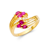 14KY CZ Fancy Ring (RG2195)
