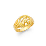14KY Lucky Horse Shoe Babies Ring (RG2288)
