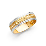 14K 2T 6mm DC Wedding Band - Size 7 (RG2364)