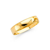 Unisex Bordered Classic Polish Gold Band