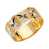 14K 2T 8mm DC Tape Red Wedding Band - Size 10 (RG2456)