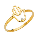 14KY Hamsa CZ Ring (RG2570)