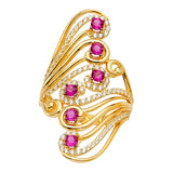 14KY Multi Line MP CZ Ring (RG2653)