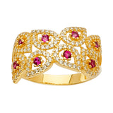 14KY Multi Line MP CZ Ring (RG2661)