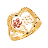 14K 3C 15 Years Ring (RG2685)