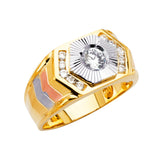 14K 3C Men's CZ Ring (RG2714)