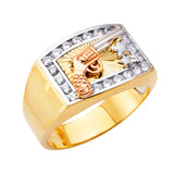 14K 3C Men's CZ Ring (RG2716)