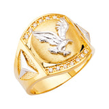 14K 2T Eagle Men's CZ Ring (RG2725)