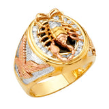 14K 3C Scorpion Men's CZ Ring (RG2742)