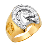 14K 2T Horse Shoe Men's Ring (RG2750)