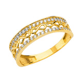 14KY Fancy CZ Band (RG2764)