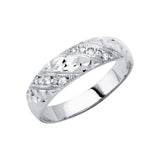 14KW Men's CZ Wedding Band/Trio Set (RG2946)