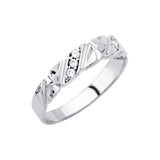 14KW Men's CZ Wedding Band/Trio Set (RG2949)