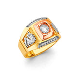 14K 3C Men's CZ Ring (RG2975)