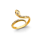 14KY CZ Snake Ring (RG3024)