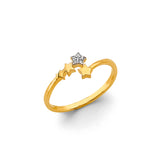 14K 2T CZ Star Ring (RG3043)