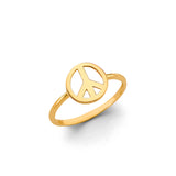 14KY Peace Sign Ring (RG3047)