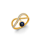 14KY Hanging Evil Eye Ring (RG3050)