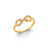 14K 2T CZ Infinity Ring (RG3061)