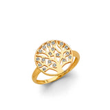 14KY CZ Tree of Life Ring (RG3066)