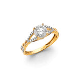 14KY CZ Engagement Ring (RG3075)