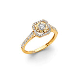 14KY CZ Engagement Ring (RG3076)