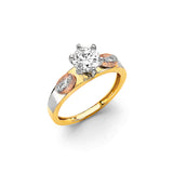 14K 3C CZ Engagement Ring (RG3078)