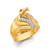 14K 2T Snake Men's CZ Ring (RG3083)