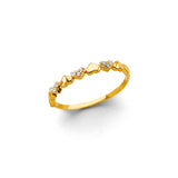 14KY CZ Heart RIng (RG3120)