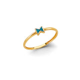 14KY Enamel Ribbon Stackable Ring (RG3143)