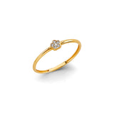 14KY Enamel Flower Stackable Ring (RG3146)