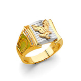 14K 2T Eagle Men's CZ Ring (RG3177)