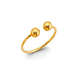 14KY Open Cuff Ball Ring (RG3235)