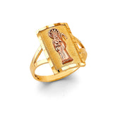 14K 2C Santa Muerte Ring (RG3301)