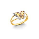 14K 2T Butterfly Ring (RG3317)